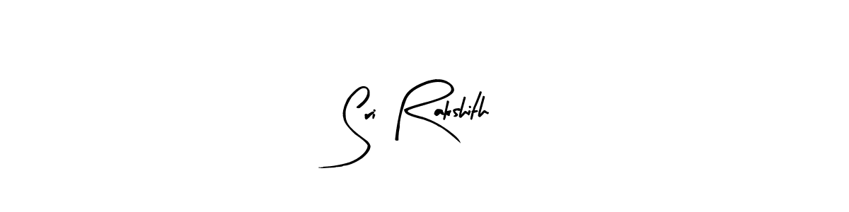 The best way (Arty Signature) to make a short signature is to pick only two or three words in your name. The name Sri Rakshith include a total of six letters. For converting this name. Sri Rakshith signature style 8 images and pictures png