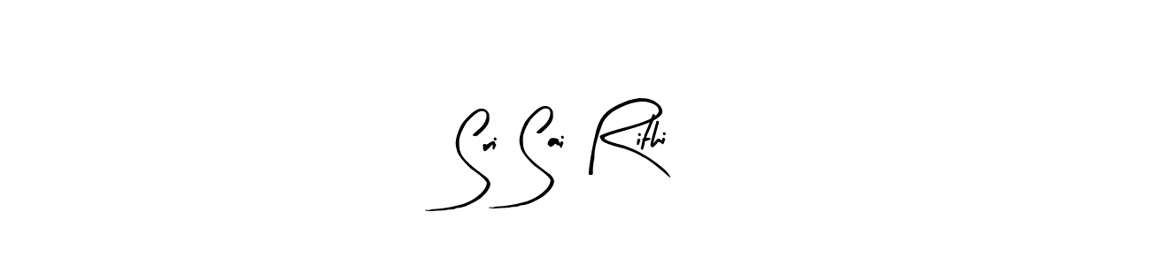 How to make Sri Sai Rithi name signature. Use Arty Signature style for creating short signs online. This is the latest handwritten sign. Sri Sai Rithi signature style 8 images and pictures png
