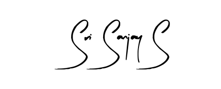 Create your official email sign-off with Sri Sanjay S name in Arty Signature style. Crisp, clean, and perfectly legible across all screens. Sri Sanjay S signature style 8 images and pictures png
