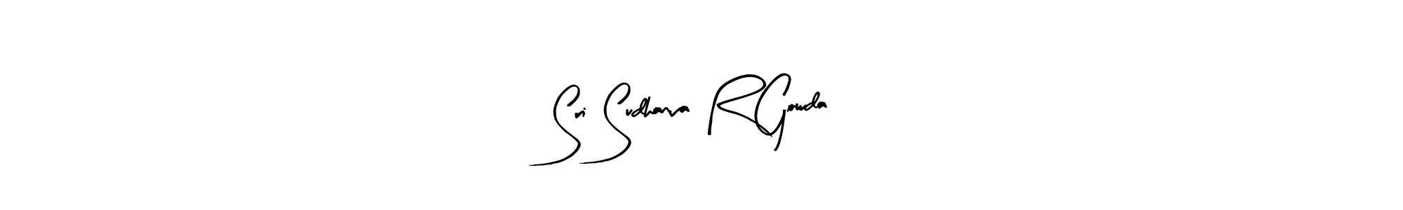 Design your own signature with our free online signature maker. With this signature software, you can create a handwritten (Arty Signature) signature for name Sri Sudhanva R Gowda. Sri Sudhanva R Gowda signature style 8 images and pictures png