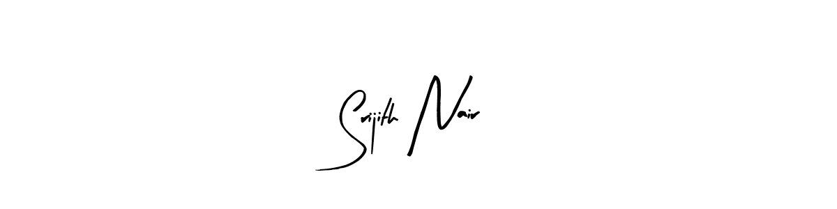 Make a beautiful signature design for name Srijith Nair. With this signature (Arty Signature) style, you can create a handwritten signature for free. Srijith Nair signature style 8 images and pictures png
