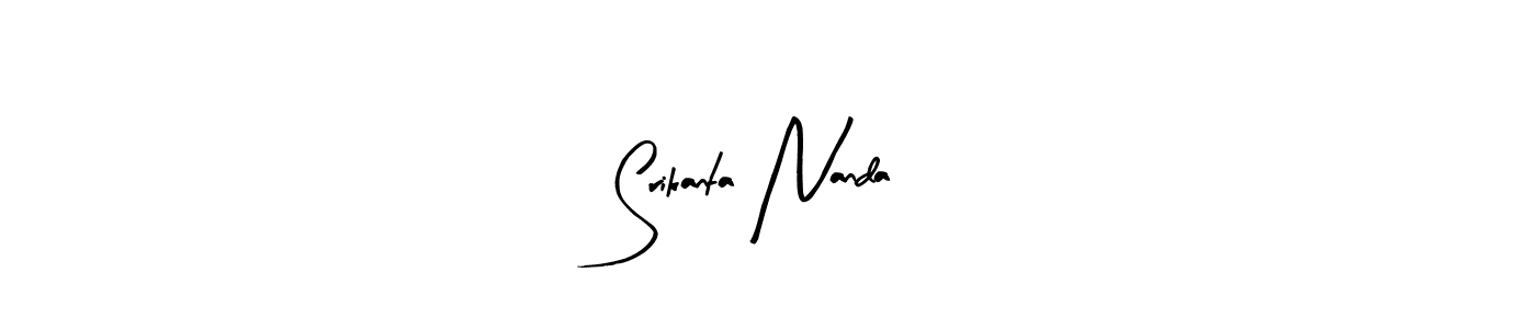 Make a beautiful signature design for name Srikanta Nanda. With this signature (Arty Signature) style, you can create a handwritten signature for free. Srikanta Nanda signature style 8 images and pictures png