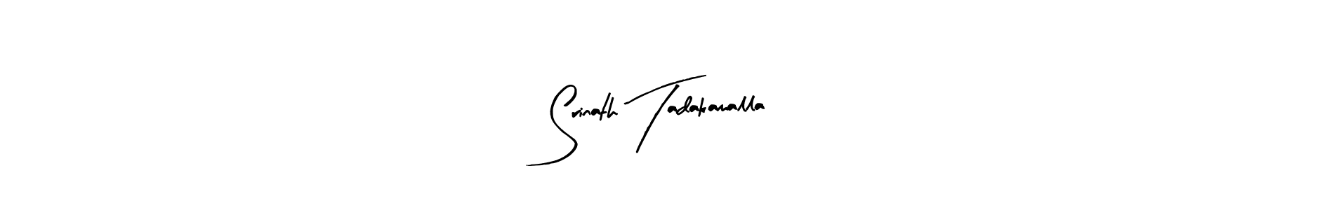 Make a beautiful signature design for name Srinath Tadakamalla. With this signature (Arty Signature) style, you can create a handwritten signature for free. Srinath Tadakamalla signature style 8 images and pictures png