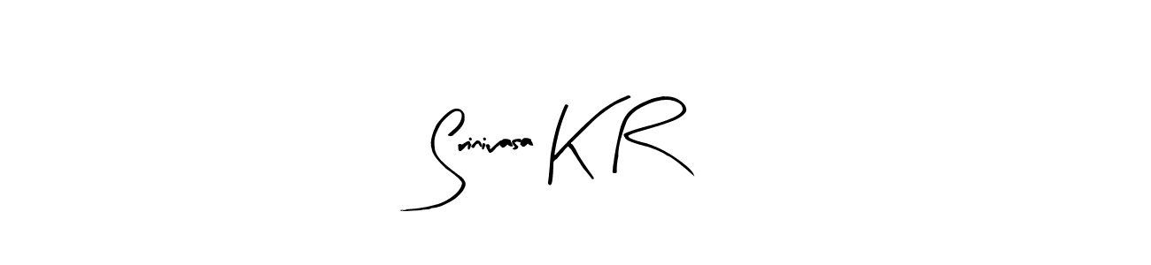 Make a beautiful signature design for name Srinivasa K R. With this signature (Arty Signature) style, you can create a handwritten signature for free. Srinivasa K R signature style 8 images and pictures png