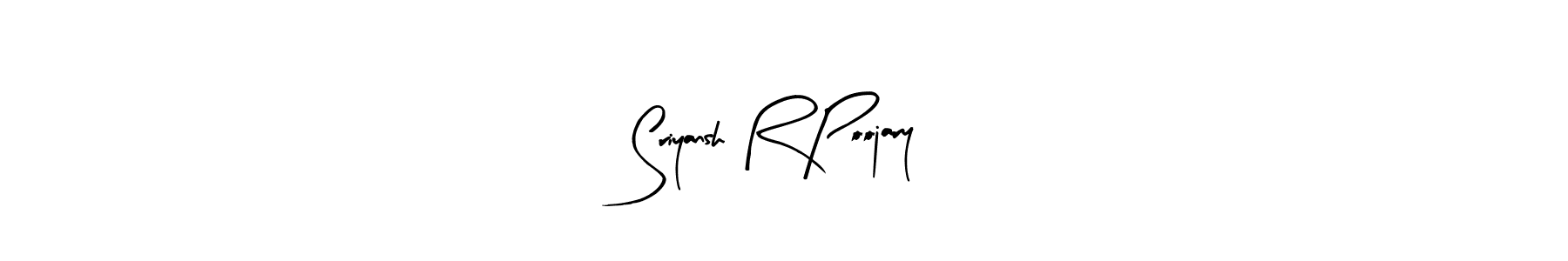 Create a beautiful signature design for name Sriyansh R Poojary. With this signature (Arty Signature) fonts, you can make a handwritten signature for free. Sriyansh R Poojary signature style 8 images and pictures png