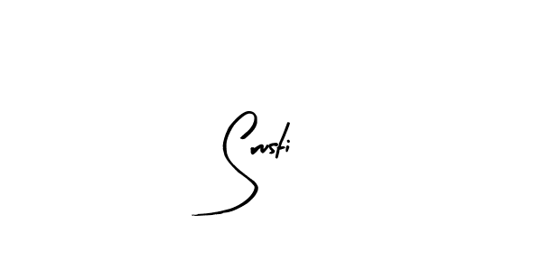 Make a beautiful signature design for name Srusti. With this signature (Arty Signature) style, you can create a handwritten signature for free. Srusti signature style 8 images and pictures png