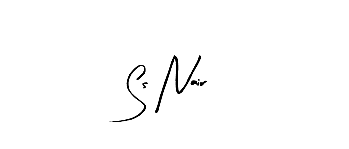 You should practise on your own different ways (Arty Signature) to write your name (Ss Nair) in signature. don't let someone else do it for you. Ss Nair signature style 8 images and pictures png