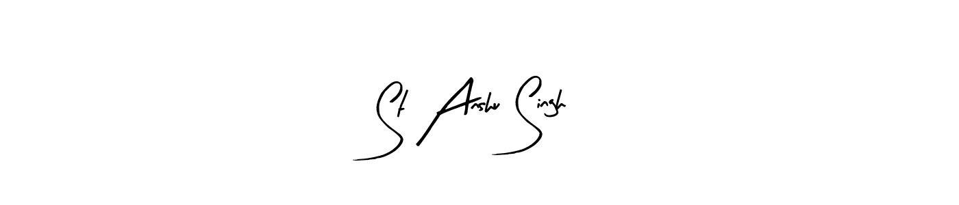 St Anshu Singh stylish signature style. Best Handwritten Sign (Arty Signature) for my name. Handwritten Signature Collection Ideas for my name St Anshu Singh. St Anshu Singh signature style 8 images and pictures png