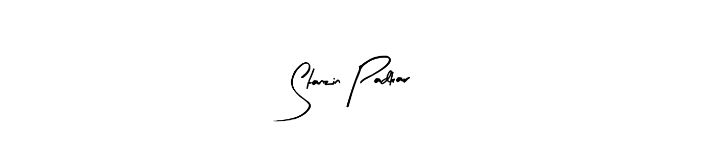 This is the best signature style for the Stanzin Padkar name. Also you like these signature font (Arty Signature). Mix name signature. Stanzin Padkar signature style 8 images and pictures png