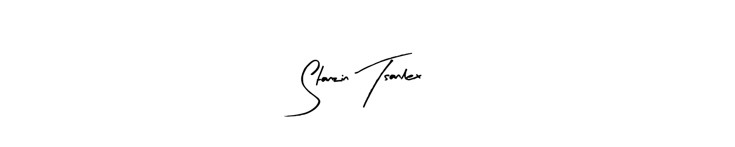 How to make Stanzin Tsanlex name signature. Use Arty Signature style for creating short signs online. This is the latest handwritten sign. Stanzin Tsanlex signature style 8 images and pictures png