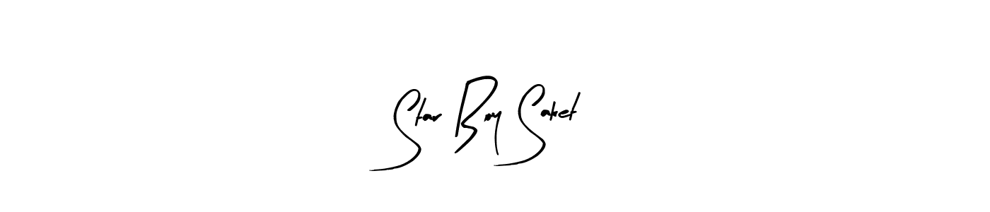 Similarly Arty Signature is the best handwritten signature design. Signature creator online .You can use it as an online autograph creator for name Star Boy Saket. Star Boy Saket signature style 8 images and pictures png