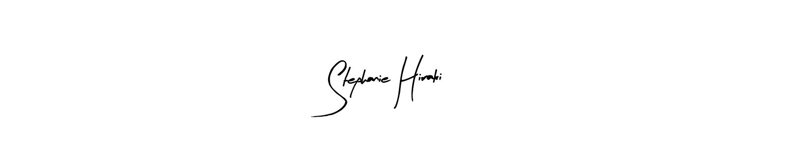 How to make Stephanie Hiraki name signature. Use Arty Signature style for creating short signs online. This is the latest handwritten sign. Stephanie Hiraki signature style 8 images and pictures png