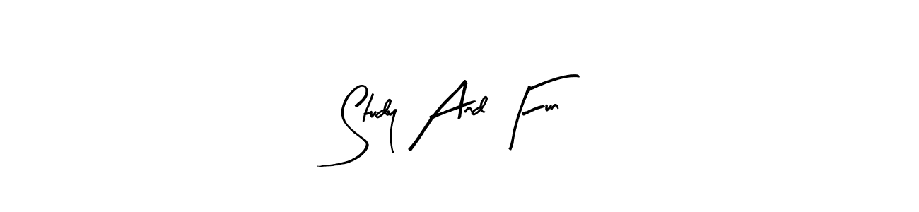 Use a signature maker to create a handwritten signature online. With this signature software, you can design (Arty Signature) your own signature for name Study And Fun. Study And Fun signature style 8 images and pictures png
