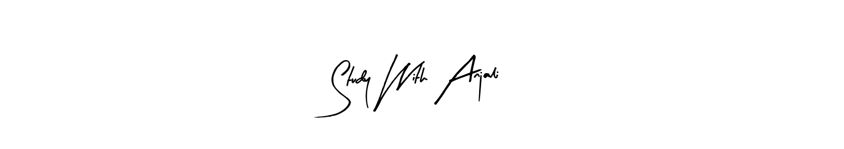 See photos of Study With Anjali official signature by Spectra . Check more albums & portfolios. Read reviews & check more about Arty Signature font. Study With Anjali signature style 8 images and pictures png