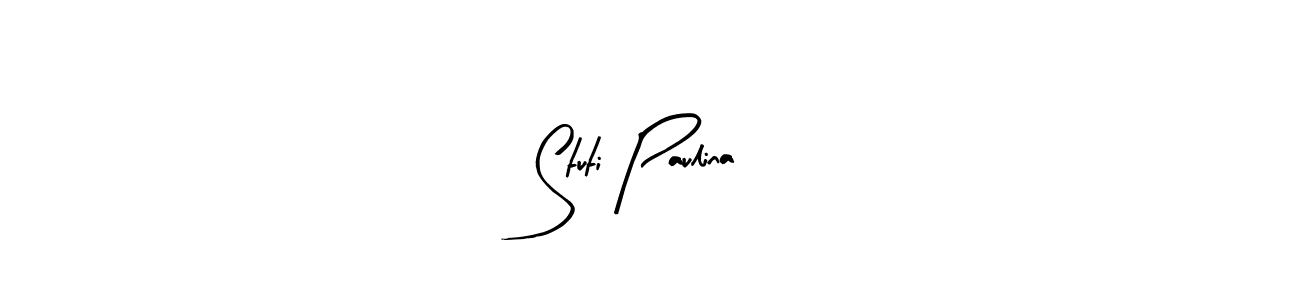 Design your own signature with our free online signature maker. With this signature software, you can create a handwritten (Arty Signature) signature for name Stuti Paulina. Stuti Paulina signature style 8 images and pictures png