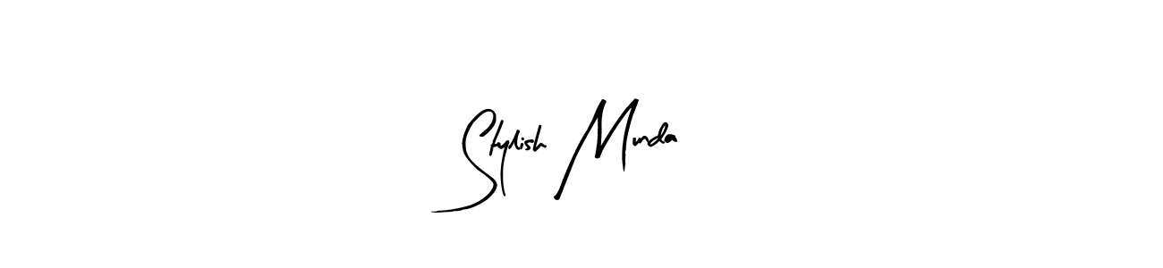 The best way (Arty Signature) to make a short signature is to pick only two or three words in your name. The name Stylish Munda include a total of six letters. For converting this name. Stylish Munda signature style 8 images and pictures png