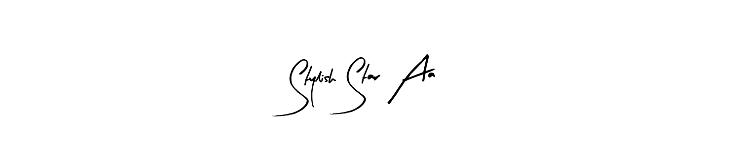 Arty Signature is a professional signature style that is perfect for those who want to add a touch of class to their signature. It is also a great choice for those who want to make their signature more unique. Get Stylish Star Aa name to fancy signature for free. Stylish Star Aa signature style 8 images and pictures png