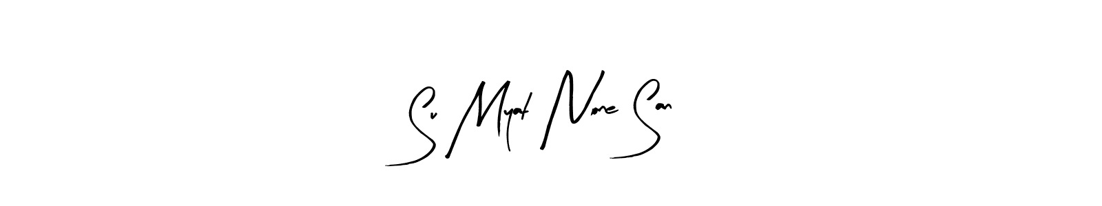 How to make Su Myat None San name signature. Use Arty Signature style for creating short signs online. This is the latest handwritten sign. Su Myat None San signature style 8 images and pictures png