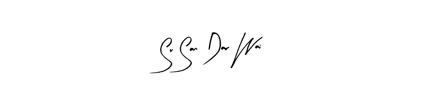 Make a beautiful signature design for name Su San Dar Wai. Use this online signature maker to create a handwritten signature for free. Su San Dar Wai signature style 8 images and pictures png