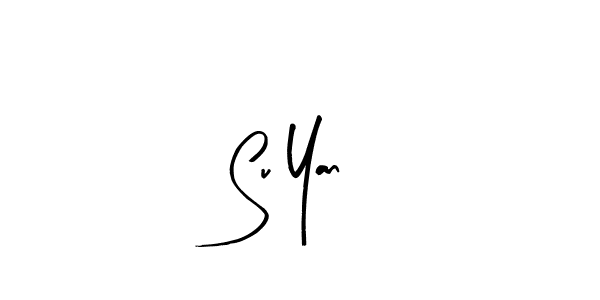 Arty Signature is a professional signature style that is perfect for those who want to add a touch of class to their signature. It is also a great choice for those who want to make their signature more unique. Get Su Yan name to fancy signature for free. Su Yan signature style 8 images and pictures png