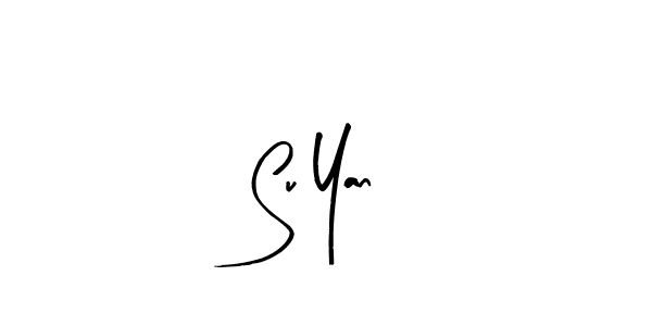 Arty Signature is a professional signature style that is perfect for those who want to add a touch of class to their signature. It is also a great choice for those who want to make their signature more unique. Get Su Yan name to fancy signature for free. Su Yan signature style 8 images and pictures png