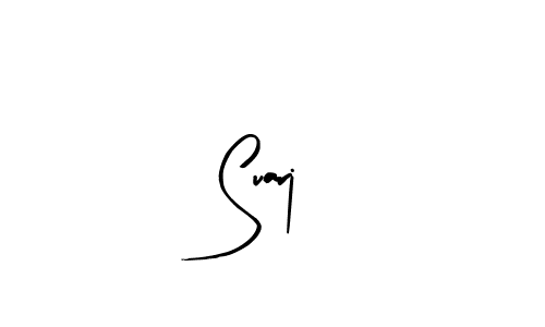 Similarly Arty Signature is the best handwritten signature design. Signature creator online .You can use it as an online autograph creator for name Suarj. Suarj signature style 8 images and pictures png