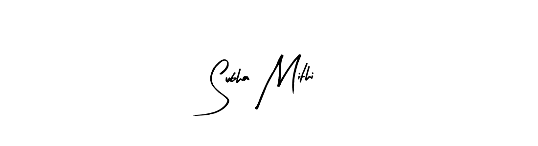 Create a beautiful signature design for name Subha Mithi. With this signature (Arty Signature) fonts, you can make a handwritten signature for free. Subha Mithi signature style 8 images and pictures png
