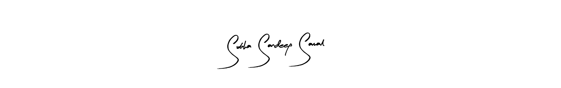 How to make Subha Sandeep Samal name signature. Use Arty Signature style for creating short signs online. This is the latest handwritten sign. Subha Sandeep Samal signature style 8 images and pictures png