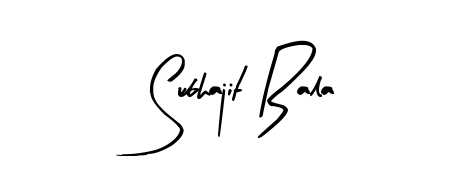 Create a beautiful signature design for name Subhajit Bala. With this signature (Arty Signature) fonts, you can make a handwritten signature for free. Subhajit Bala signature style 8 images and pictures png