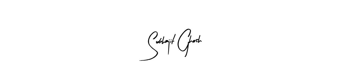 Create a beautiful signature design for name Subhajit Ghosh. With this signature (Arty Signature) fonts, you can make a handwritten signature for free. Subhajit Ghosh signature style 8 images and pictures png