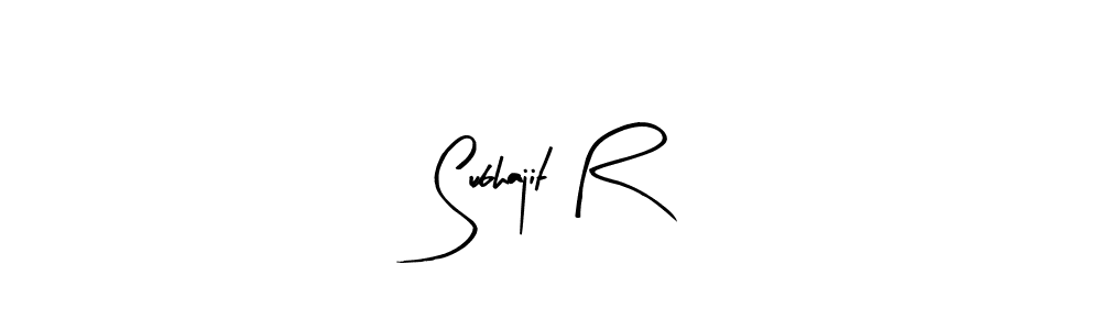 Also You can easily find your signature by using the search form. We will create Subhajit R name handwritten signature images for you free of cost using Arty Signature sign style. Subhajit R signature style 8 images and pictures png