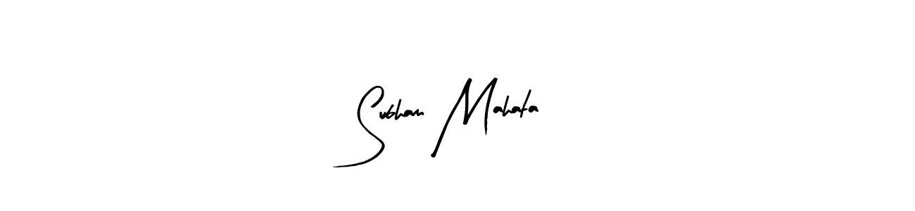 if you are searching for the best signature style for your name Subham Mahata. so please give up your signature search. here we have designed multiple signature styles  using Arty Signature. Subham Mahata signature style 8 images and pictures png