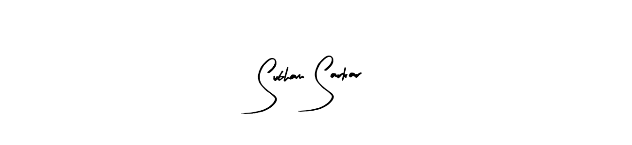 Use a signature maker to create a handwritten signature online. With this signature software, you can design (Arty Signature) your own signature for name Subham Sarkar. Subham Sarkar signature style 8 images and pictures png