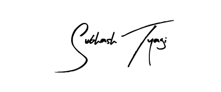 Style your name Subhash Tyagi with confidence using Arty Signature signature design. Simple, elegant, and ready for immediate document use. Subhash Tyagi signature style 8 images and pictures png