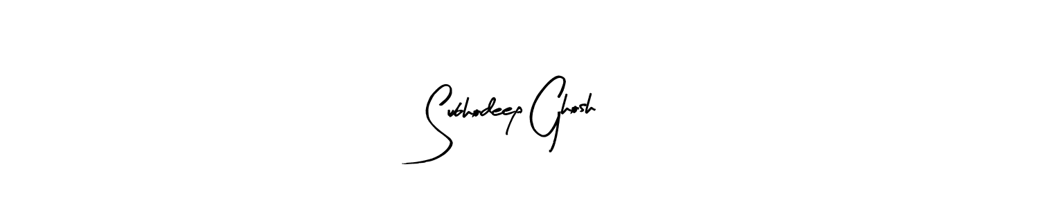 Create a beautiful signature design for name Subhodeep Ghosh. With this signature (Arty Signature) fonts, you can make a handwritten signature for free. Subhodeep Ghosh signature style 8 images and pictures png