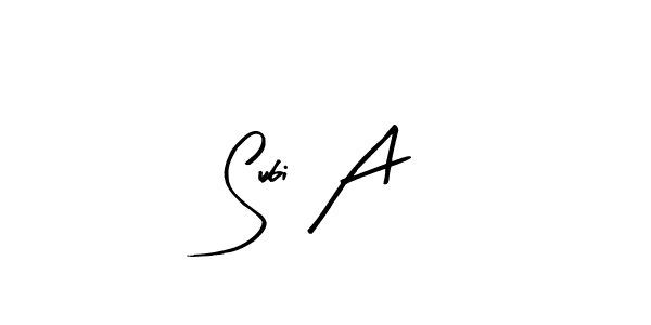 How to Draw Subi A signature style? Arty Signature is a latest design signature styles for name Subi A. Subi A signature style 8 images and pictures png