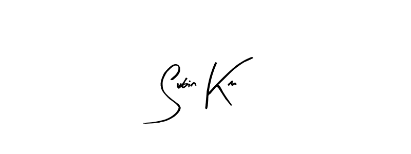 Create a beautiful signature design for name Subin Km. With this signature (Arty Signature) fonts, you can make a handwritten signature for free. Subin Km signature style 8 images and pictures png