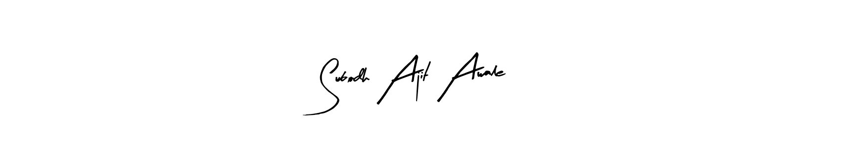 Make a beautiful signature design for name Subodh Ajit Awale. With this signature (Arty Signature) style, you can create a handwritten signature for free. Subodh Ajit Awale signature style 8 images and pictures png