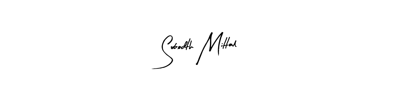 The best way (Arty Signature) to make a short signature is to pick only two or three words in your name. The name Subodth Mittal include a total of six letters. For converting this name. Subodth Mittal signature style 8 images and pictures png