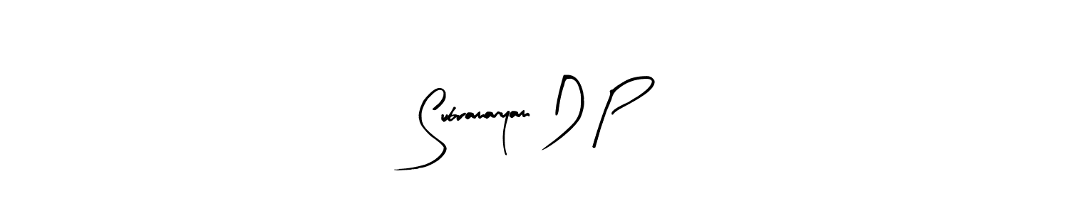 How to make Subramanyam D P name signature. Use Arty Signature style for creating short signs online. This is the latest handwritten sign. Subramanyam D P signature style 8 images and pictures png