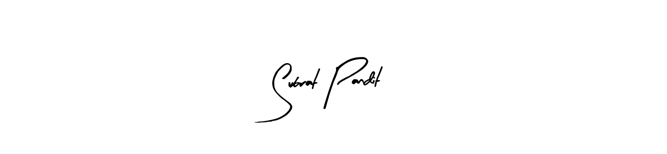 Make a beautiful signature design for name Subrat Pandit. With this signature (Arty Signature) style, you can create a handwritten signature for free. Subrat Pandit signature style 8 images and pictures png