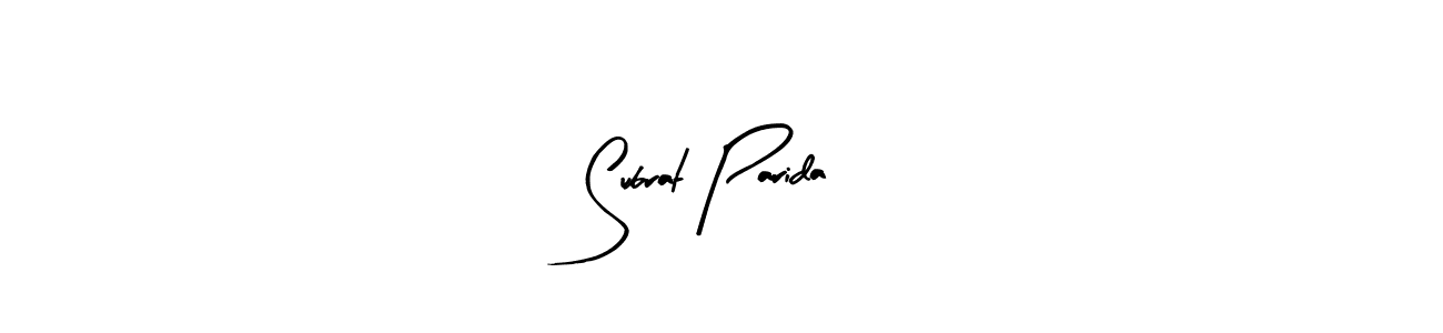 Arty Signature is a professional signature style that is perfect for those who want to add a touch of class to their signature. It is also a great choice for those who want to make their signature more unique. Get Subrat Parida name to fancy signature for free. Subrat Parida signature style 8 images and pictures png