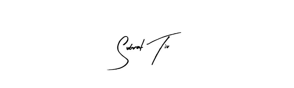 How to make Subrat Tiu name signature. Use Arty Signature style for creating short signs online. This is the latest handwritten sign. Subrat Tiu signature style 8 images and pictures png