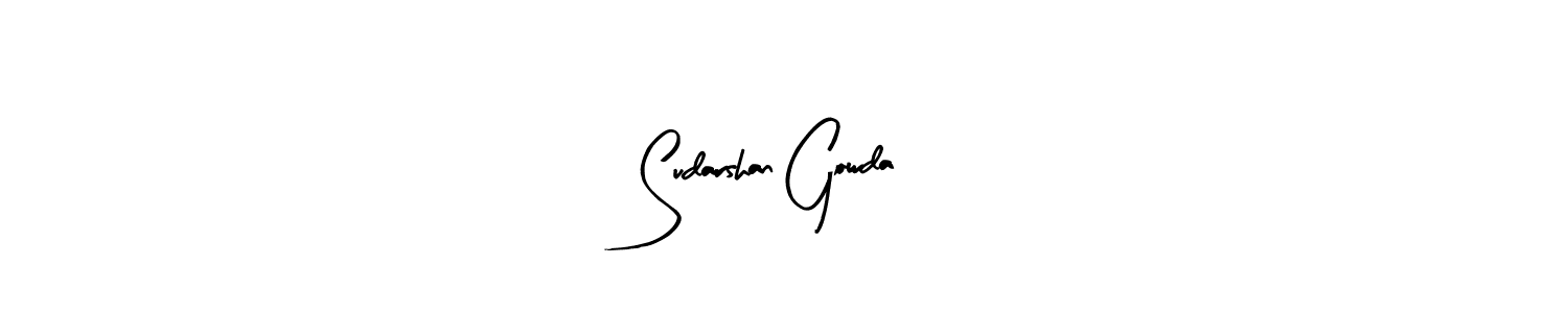 How to make Sudarshan Gowda name signature. Use Arty Signature style for creating short signs online. This is the latest handwritten sign. Sudarshan Gowda signature style 8 images and pictures png