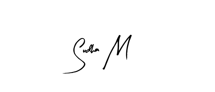 Make a beautiful signature design for name Sudha M. Use this online signature maker to create a handwritten signature for free. Sudha M signature style 8 images and pictures png