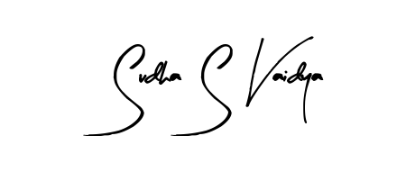 Looking for an artistic signature for Sudha S Vaidya? The Arty Signature calligraphy style gives a sophisticated flow suitable for business cards and emails. Sudha S Vaidya signature style 8 images and pictures png