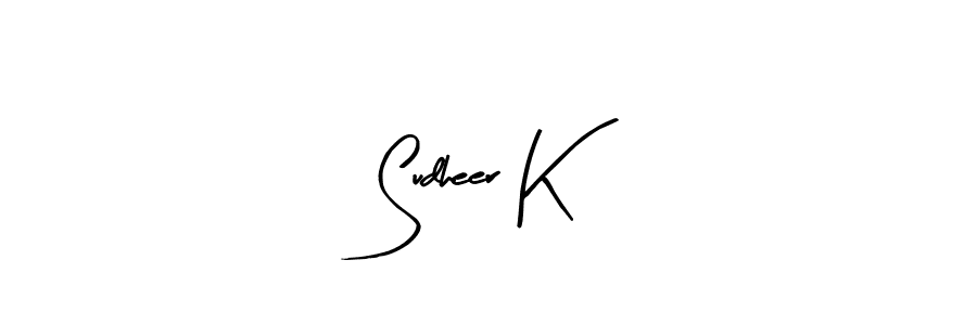 Also we have Sudheer K name is the best signature style. Create professional handwritten signature collection using Arty Signature autograph style. Sudheer K signature style 8 images and pictures png