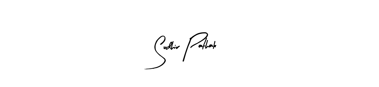 Make a beautiful signature design for name Sudhir Pathak. With this signature (Arty Signature) style, you can create a handwritten signature for free. Sudhir Pathak signature style 8 images and pictures png