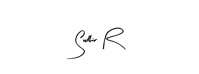 This is the best signature style for the Sudhir R name. Also you like these signature font (Arty Signature). Mix name signature. Sudhir R signature style 8 images and pictures png