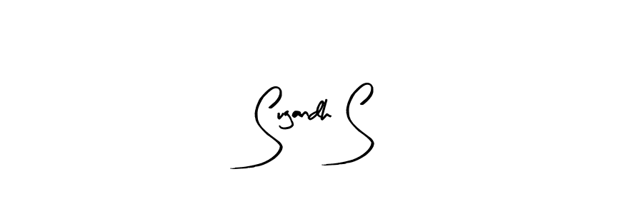 Create a beautiful signature design for name Sugandh S. With this signature (Arty Signature) fonts, you can make a handwritten signature for free. Sugandh S signature style 8 images and pictures png